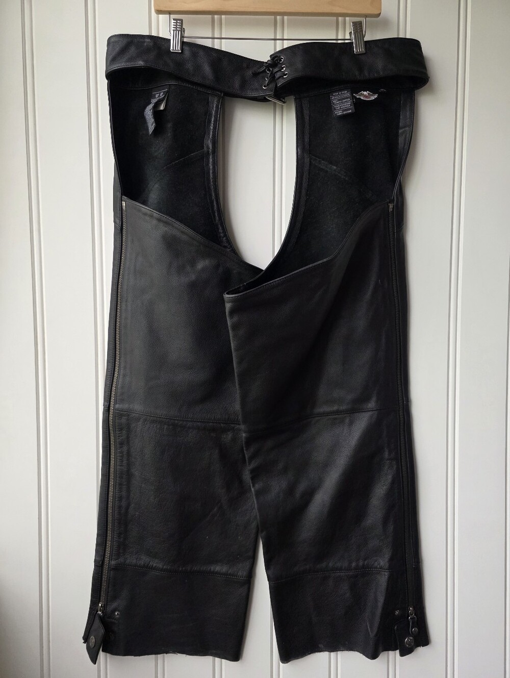 Harley Davidson Motorcycle Genuine Leather Biker Chaps Size 2XL - Picture 5 of 16